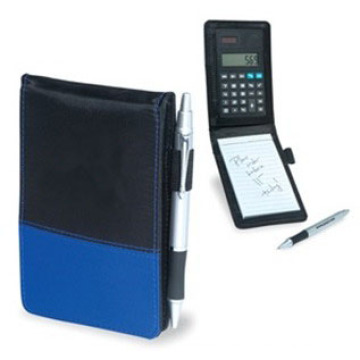 Cuaderno de cuero con calculadora y memo (LC807)